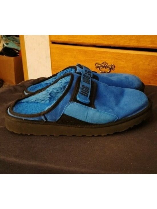 UGG BLUE DUNE SLIP-ON SUEDE/ SHEEPSKIN COMFORT SLIPPERS, Men’s Size 14 main image 6